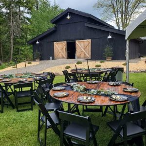 black barn round tables natalie black barn